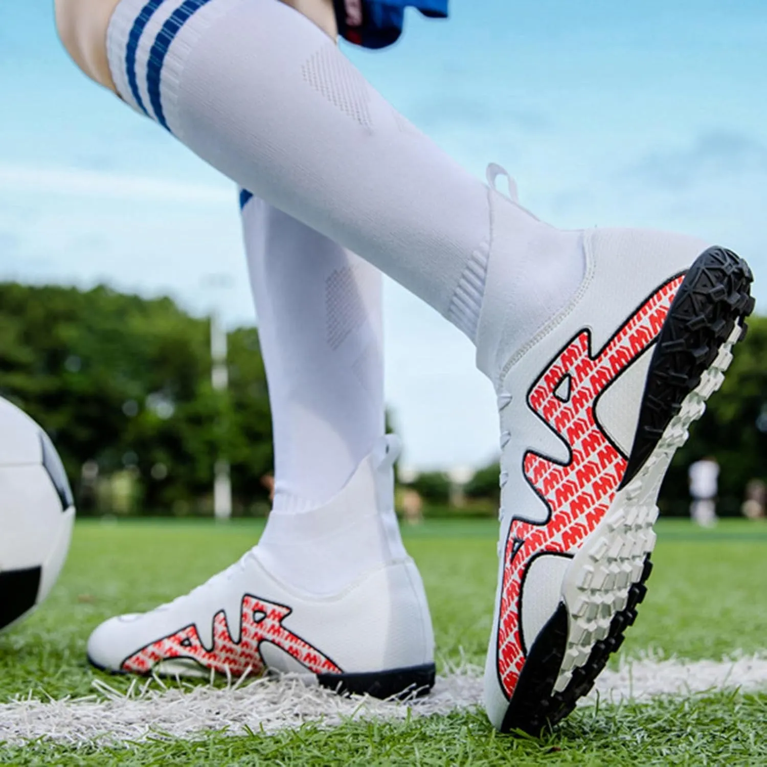Turf Football Cleats Professional, Soccer Cleats Lightweight for Big Boys, Comfortable Ground Sport Training
