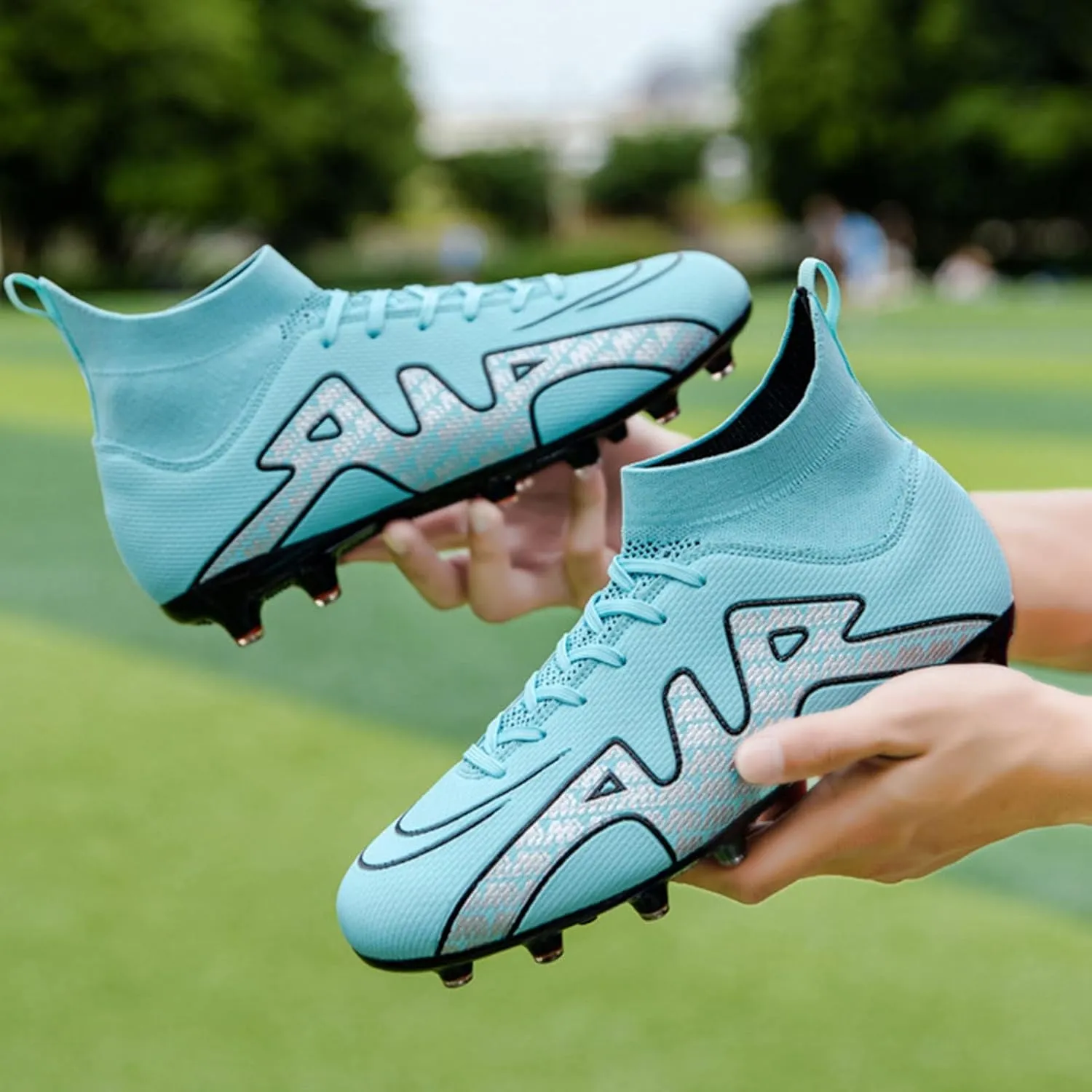 Turf Football Cleats Professional, Soccer Cleats Lightweight for Big Boys, Comfortable Ground Sport Training