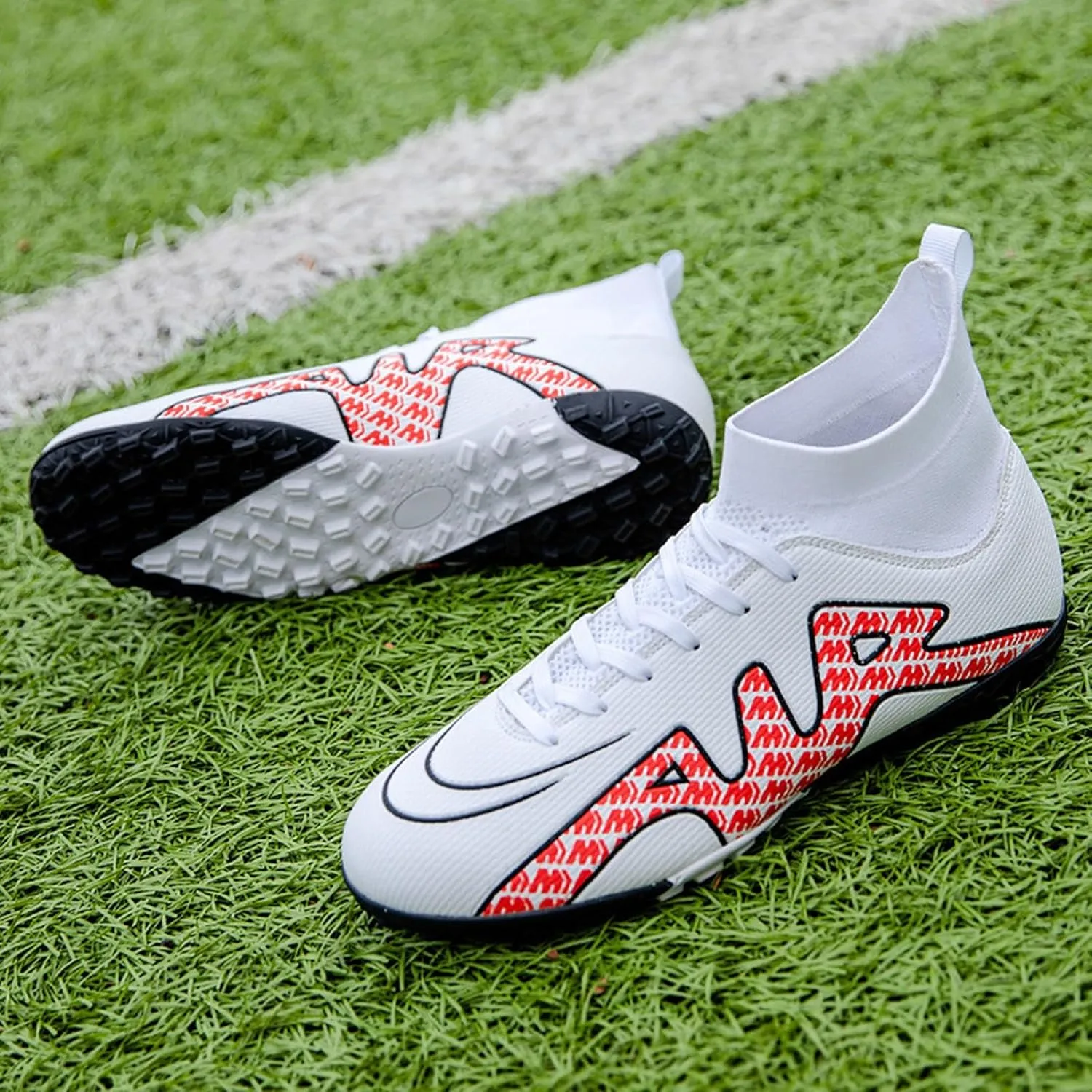 Turf Football Cleats Professional, Soccer Cleats Lightweight for Big Boys, Comfortable Ground Sport Training