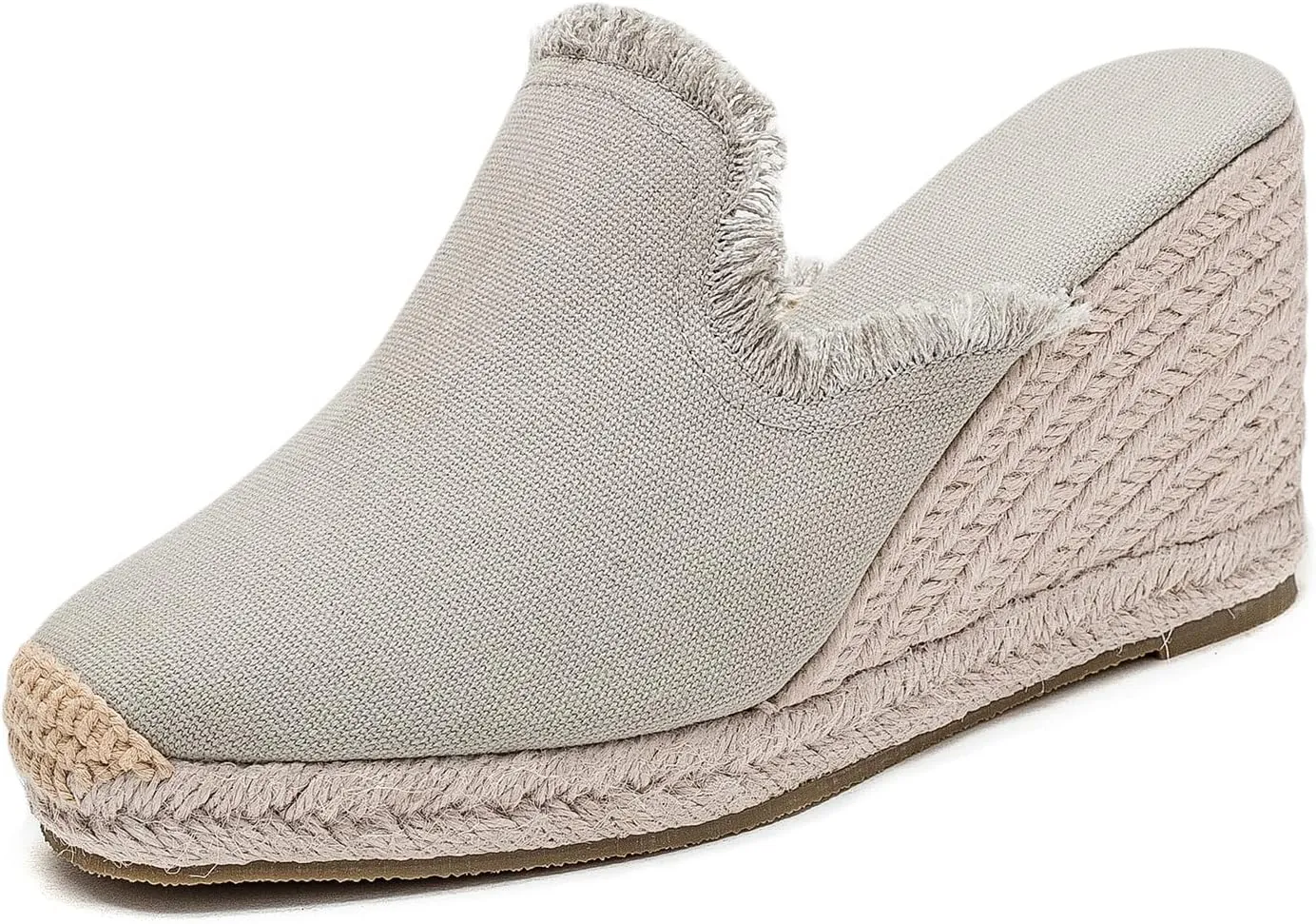 U-lite Womens Platform Wedge Sandals Espadrilles Slip On Dress Summer Mule Slippers Shoes