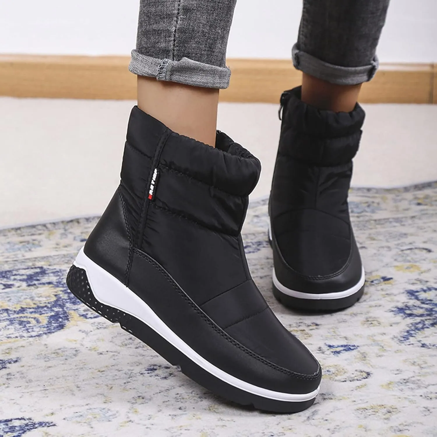 Waterproof Winter Boots Women Orthotic Womens Winter Boots Slip ons Womens Wide Toe Snow Boots Women Waterproof Boots Lightweight Botas De Trabajo Impermeables Y Antideslizantes Para Mujer