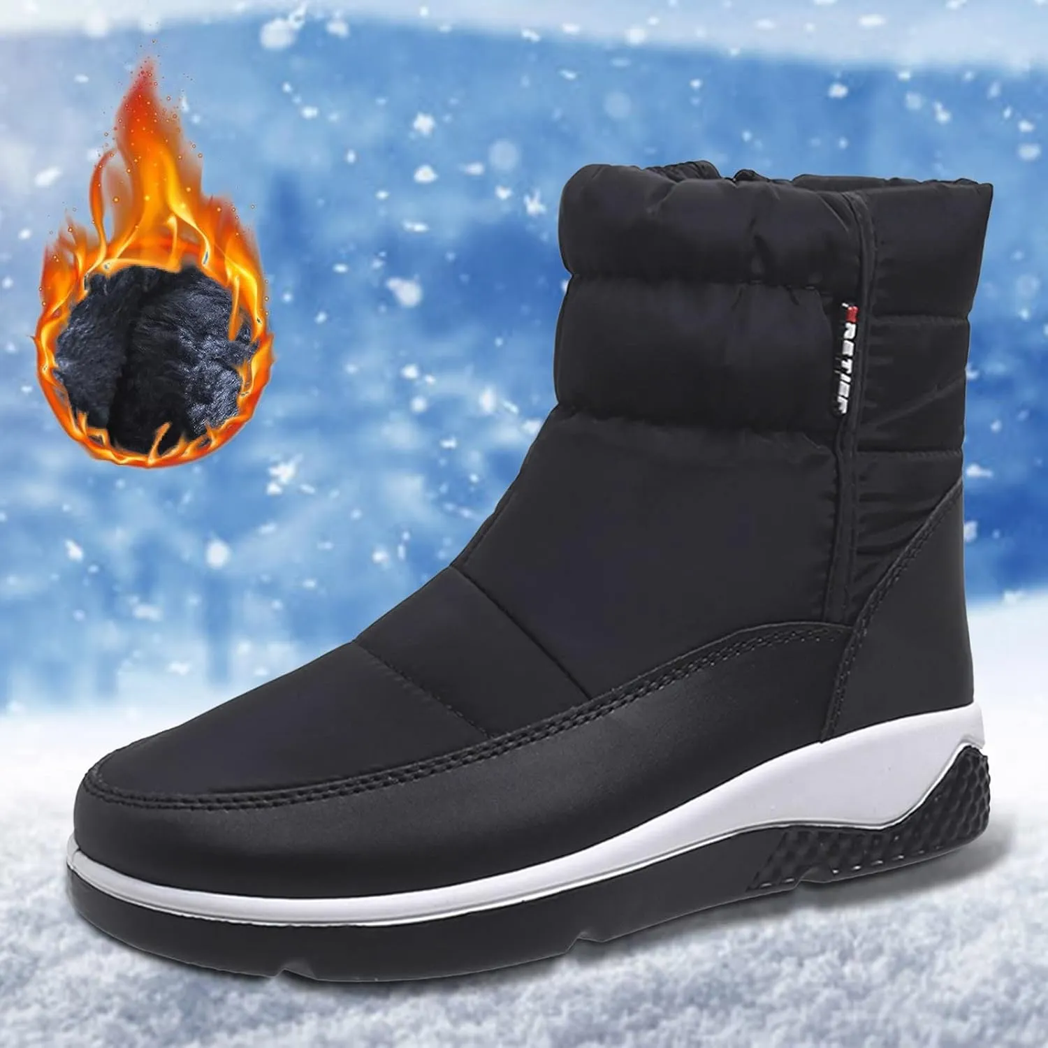 Waterproof Winter Boots Women Orthotic Womens Winter Boots Slip ons Womens Wide Toe Snow Boots Women Waterproof Boots Lightweight Botas De Trabajo Impermeables Y Antideslizantes Para Mujer