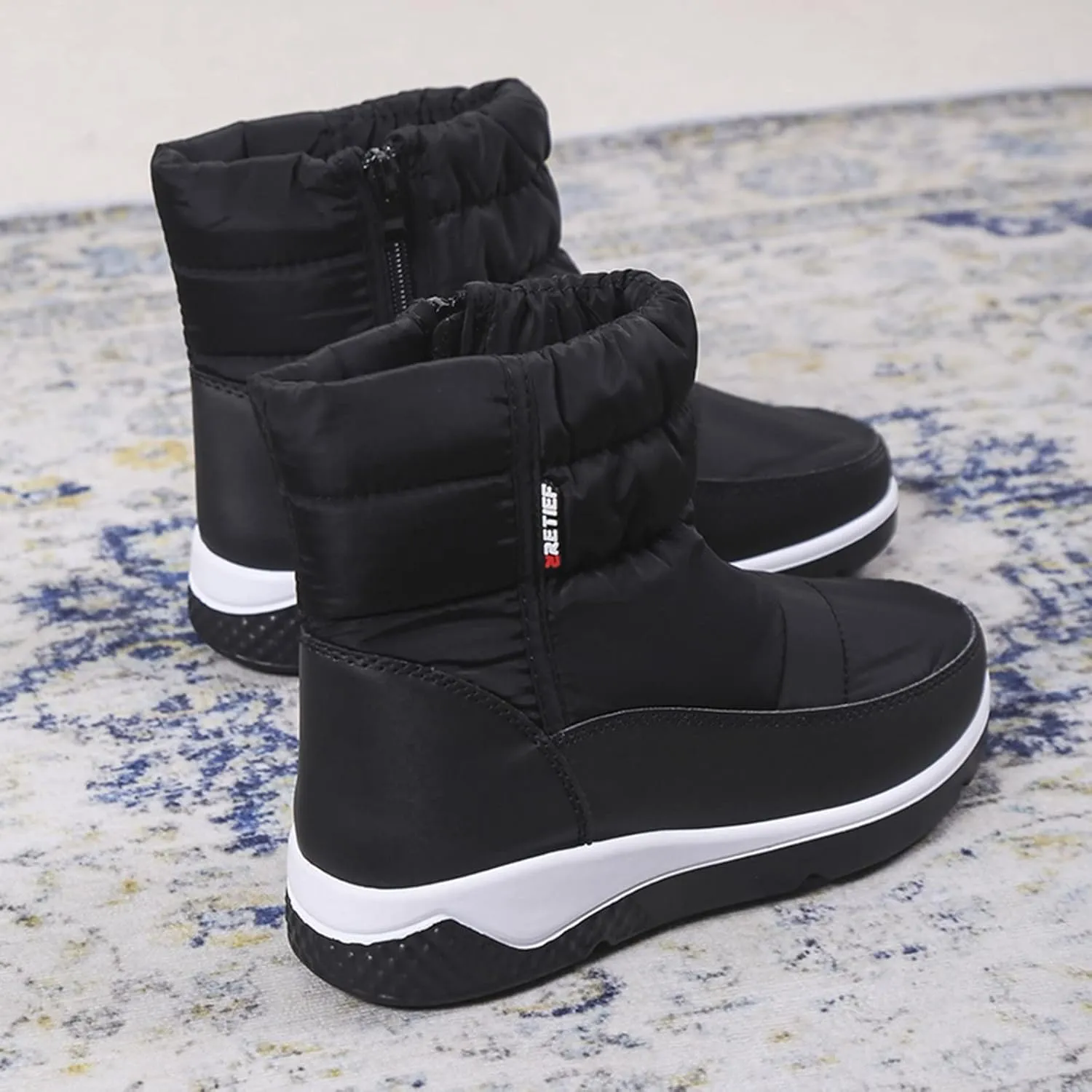 Waterproof Winter Boots Women Orthotic Womens Winter Boots Slip ons Womens Wide Toe Snow Boots Women Waterproof Boots Lightweight Botas De Trabajo Impermeables Y Antideslizantes Para Mujer