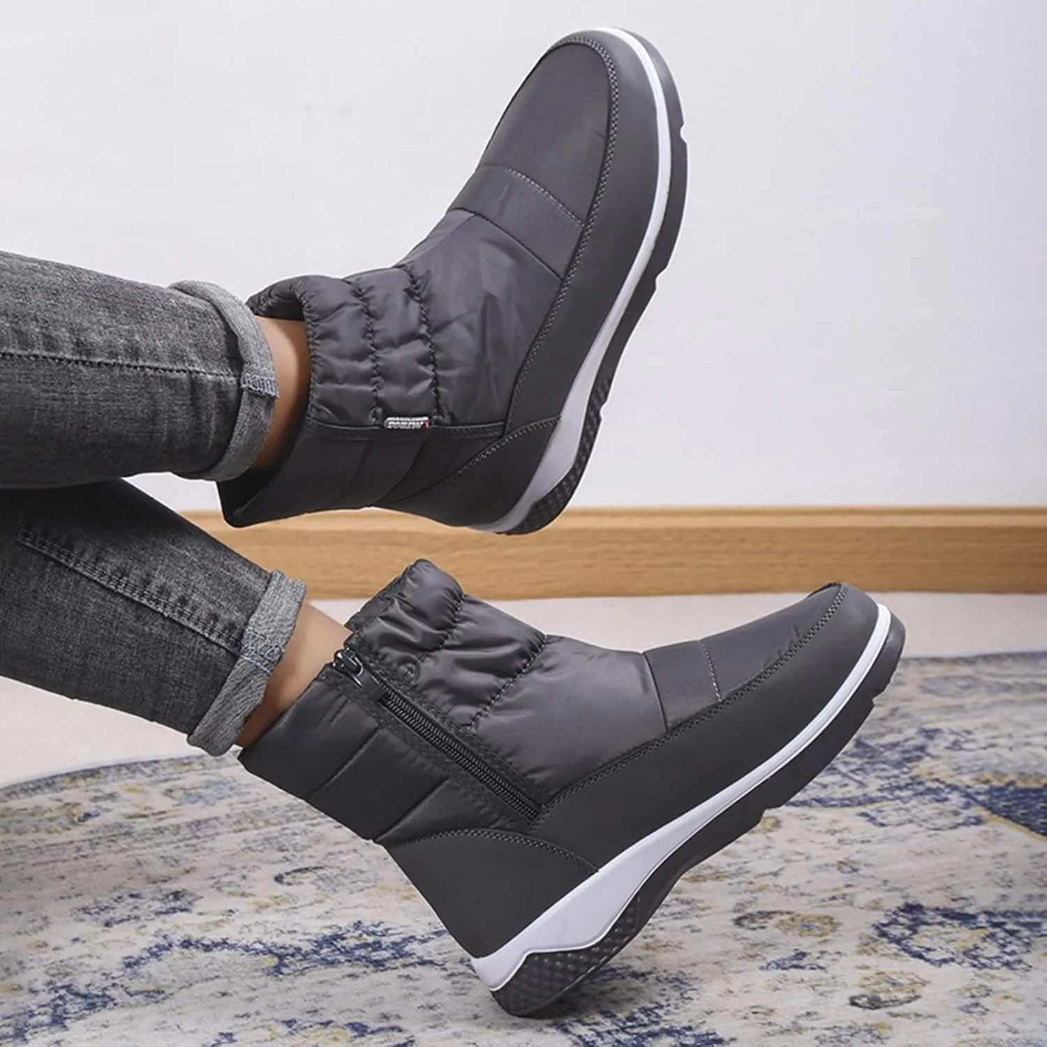 Waterproof Winter Boots Women Orthotic Womens Winter Boots Slip ons Womens Wide Toe Snow Boots Women Waterproof Boots Lightweight Botas De Trabajo Impermeables Y Antideslizantes Para Mujer