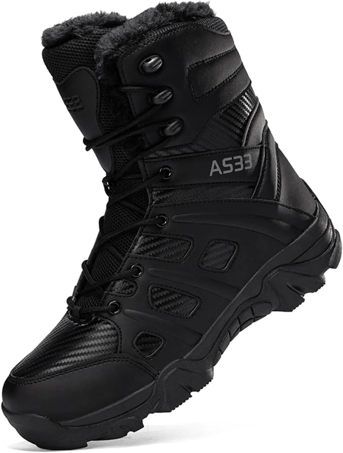 Winter Boots for Teen Boys, Waterproof Hiking Boots Warm Ankle Booties Winter Work Boots for Men Work Boots for Women