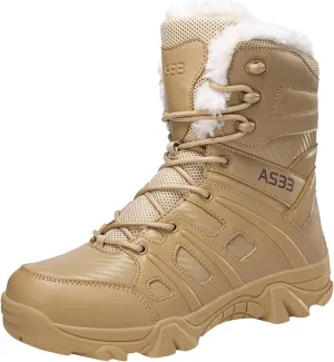 Winter Boots for Teen Boys, Waterproof Hiking Boots Warm Ankle Booties Winter Work Boots for Men Work Boots for Women