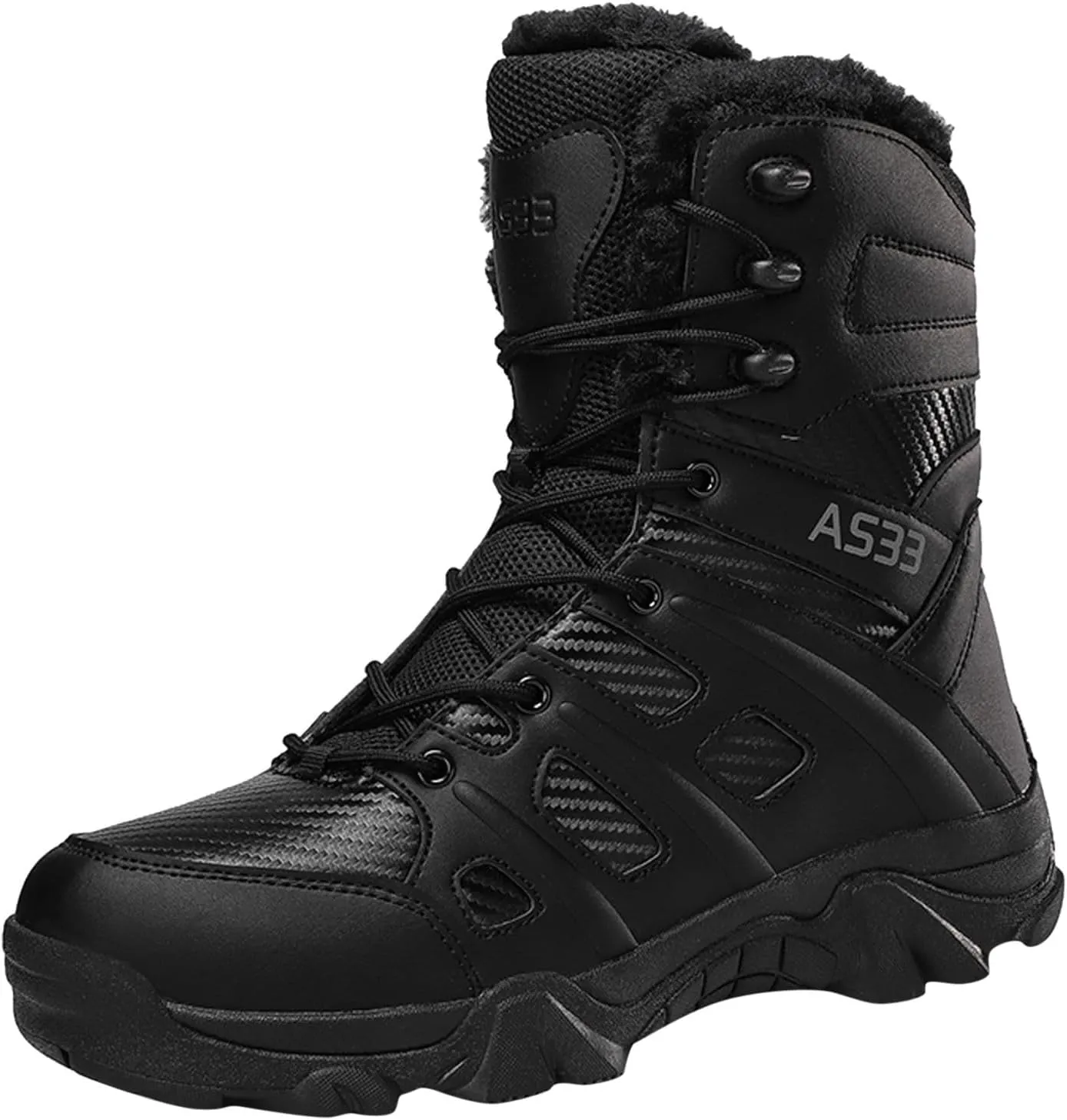 Winter Boots for Teen Boys, Waterproof Hiking Boots Warm Ankle Booties Winter Work Boots for Men Work Boots for Women
