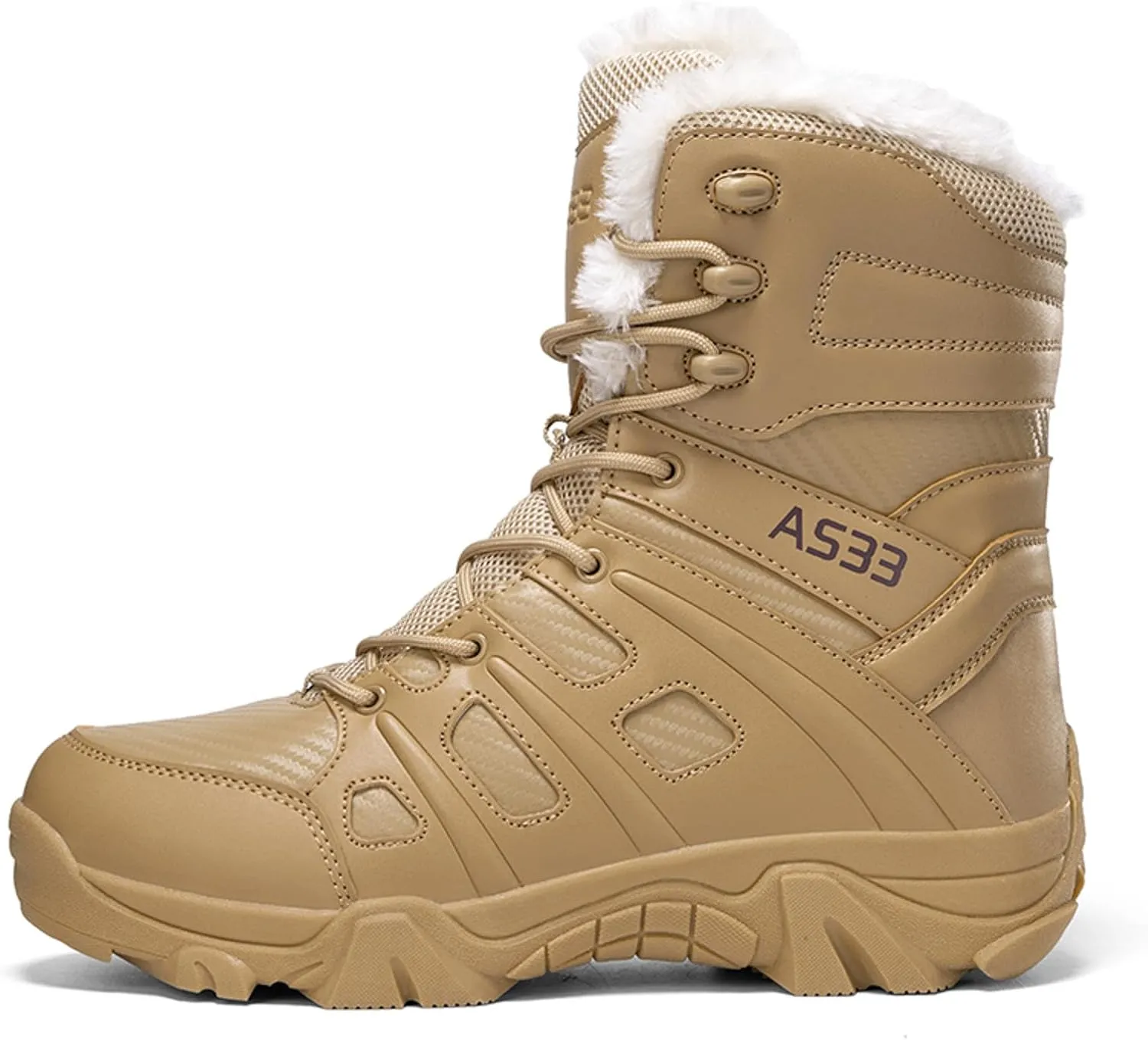 Winter Boots for Teen Boys, Waterproof Hiking Boots Warm Ankle Booties Winter Work Boots for Men Work Boots for Women