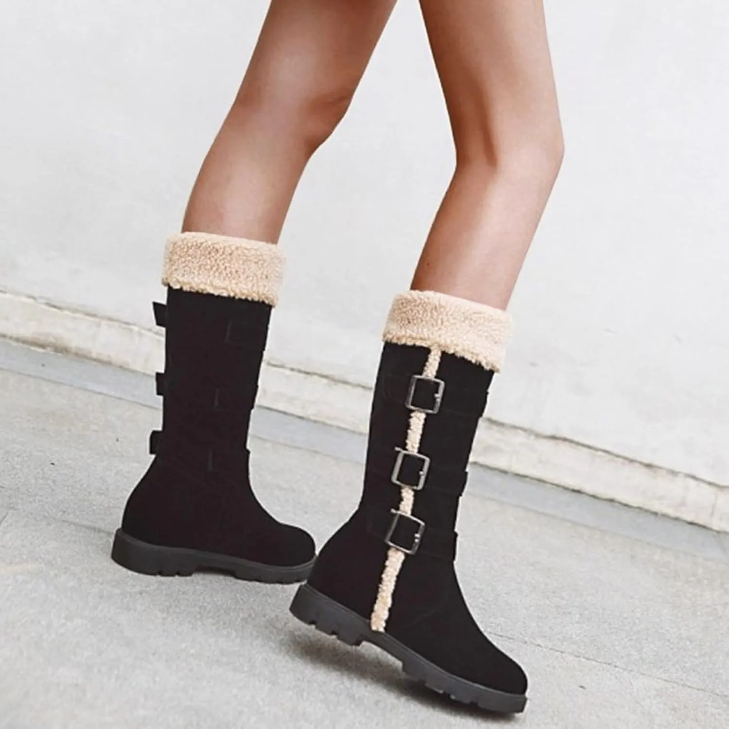 Winter Boots for Teens Waterproof Winter Boots Fleece Walking Shoes Insulated Outdoor Work Boots Work Boots for Men