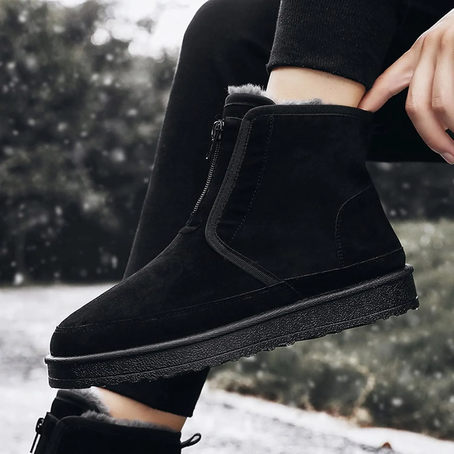 Winter Boots for Women Waterproof Slip ons Women's Winter Boots Waterproof Womens Winter Boots Size 10 Wide Width Women's Winter Booties Slippers Botas Nieve Largas
