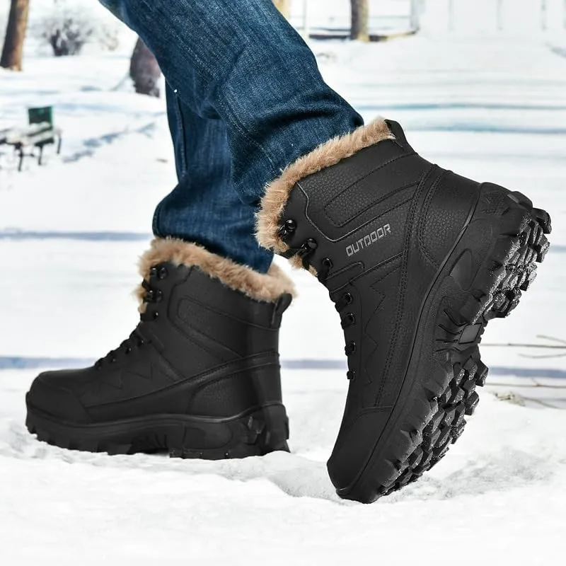 Winter Snow Hiking Work Boots For Men,Men'S Winter Work Boots,Waterproof Boots,Warm Casual Shoes.