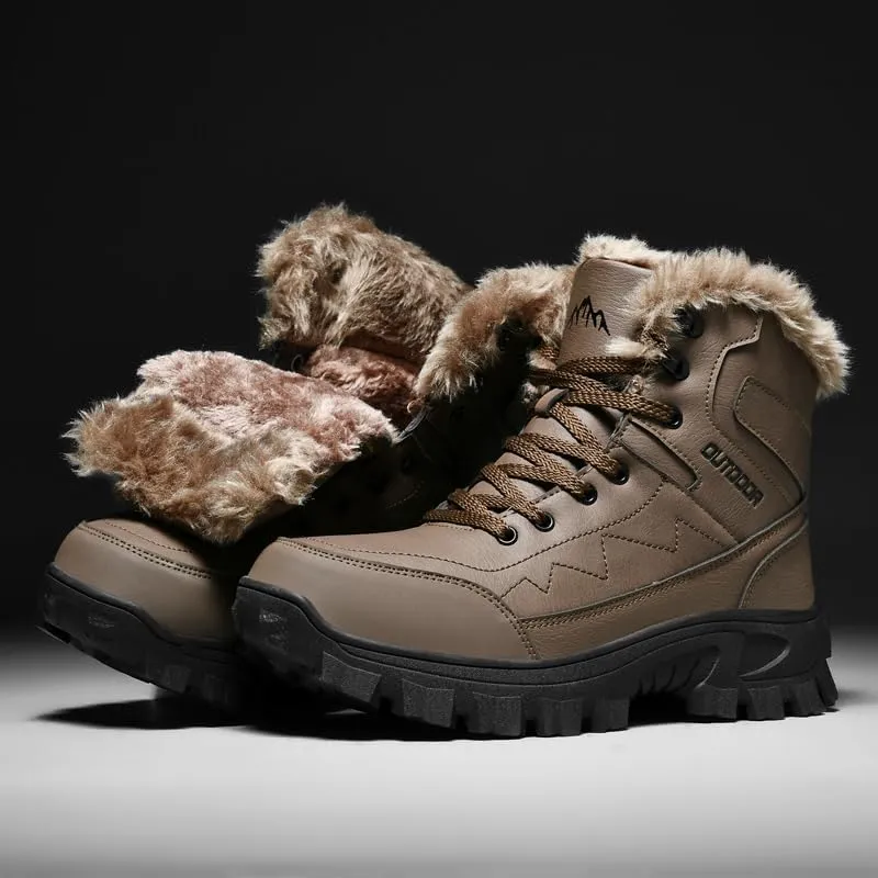 Winter Snow Hiking Work Boots For Men,Men'S Winter Work Boots,Waterproof Boots,Warm Casual Shoes.