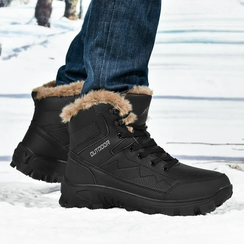 Winter Snow Hiking Work Boots For Men,Men'S Winter Work Boots,Waterproof Boots,Warm Casual Shoes.