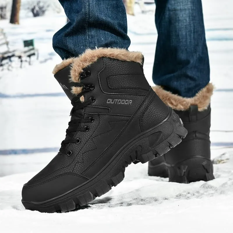 Winter Snow Hiking Work Boots For Men,Men'S Winter Work Boots,Waterproof Boots,Warm Casual Shoes.