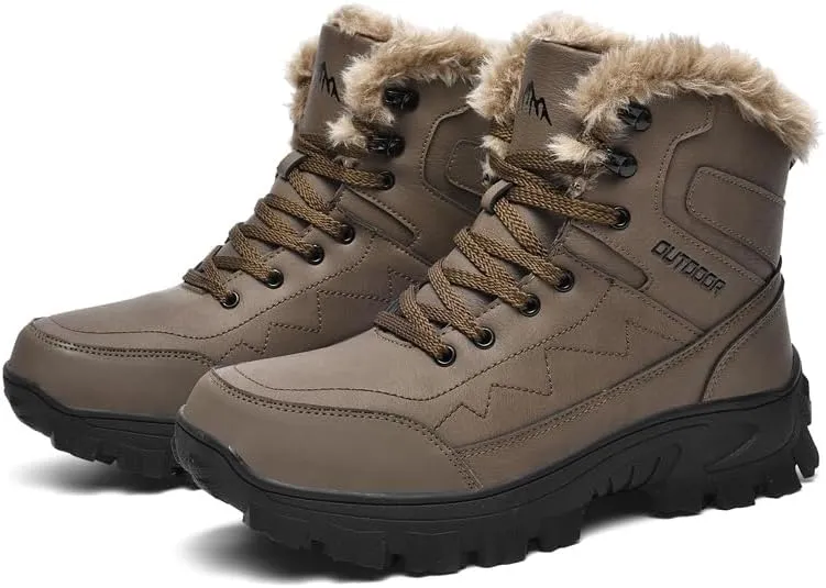Winter Snow Hiking Work Boots For Men,Men'S Winter Work Boots,Waterproof Boots,Warm Casual Shoes.
