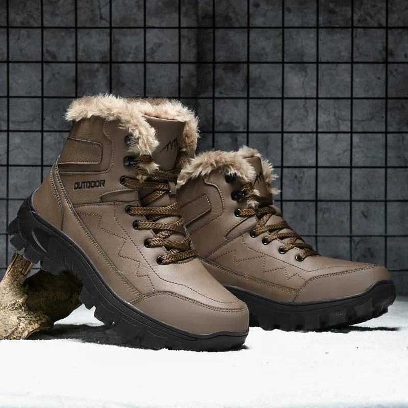 Winter Snow Hiking Work Boots For Men,Men'S Winter Work Boots,Waterproof Boots,Warm Casual Shoes.