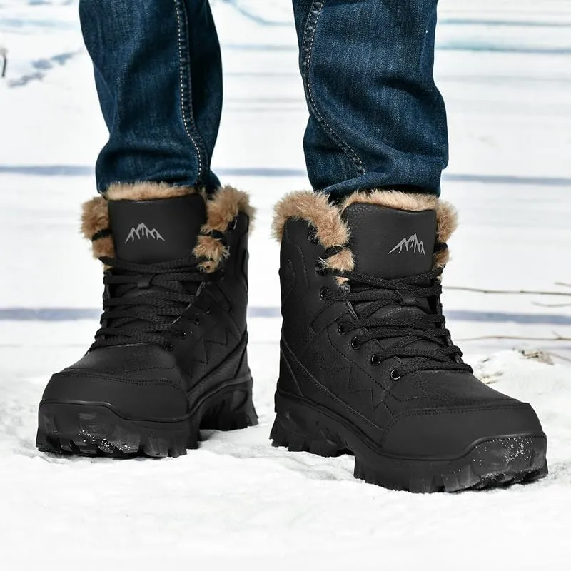 Winter Snow Hiking Work Boots For Men,Men'S Winter Work Boots,Waterproof Boots,Warm Casual Shoes.