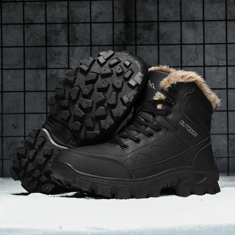 Winter Snow Hiking Work Boots For Men,Men'S Winter Work Boots,Waterproof Boots,Warm Casual Shoes.