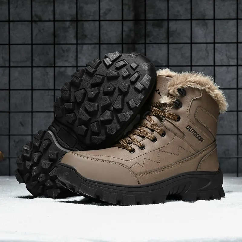 Winter Snow Hiking Work Boots For Men,Men'S Winter Work Boots,Waterproof Boots,Warm Casual Shoes.