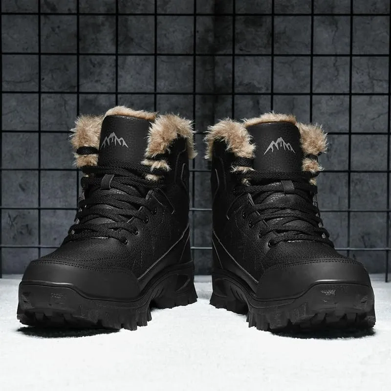Winter Snow Hiking Work Boots For Men,Men'S Winter Work Boots,Waterproof Boots,Warm Casual Shoes.
