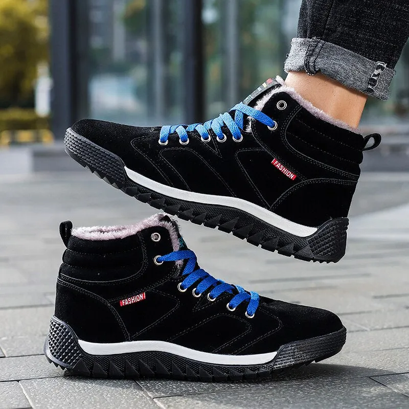 Winter Winter Warm Plush Lace-Up Ankle Boots