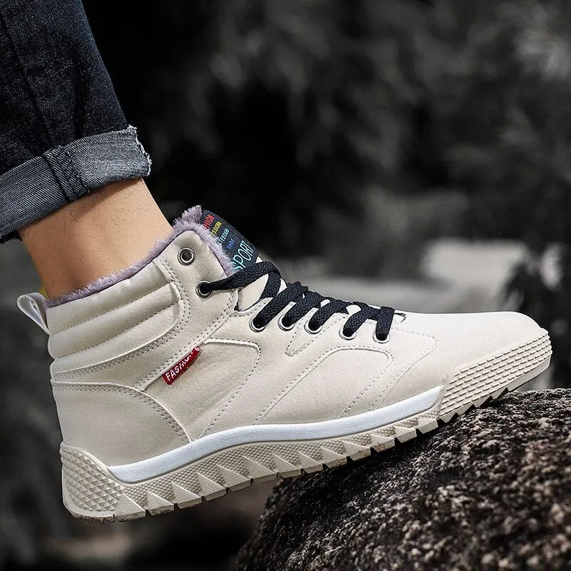 Winter Winter Warm Plush Lace-Up Ankle Boots