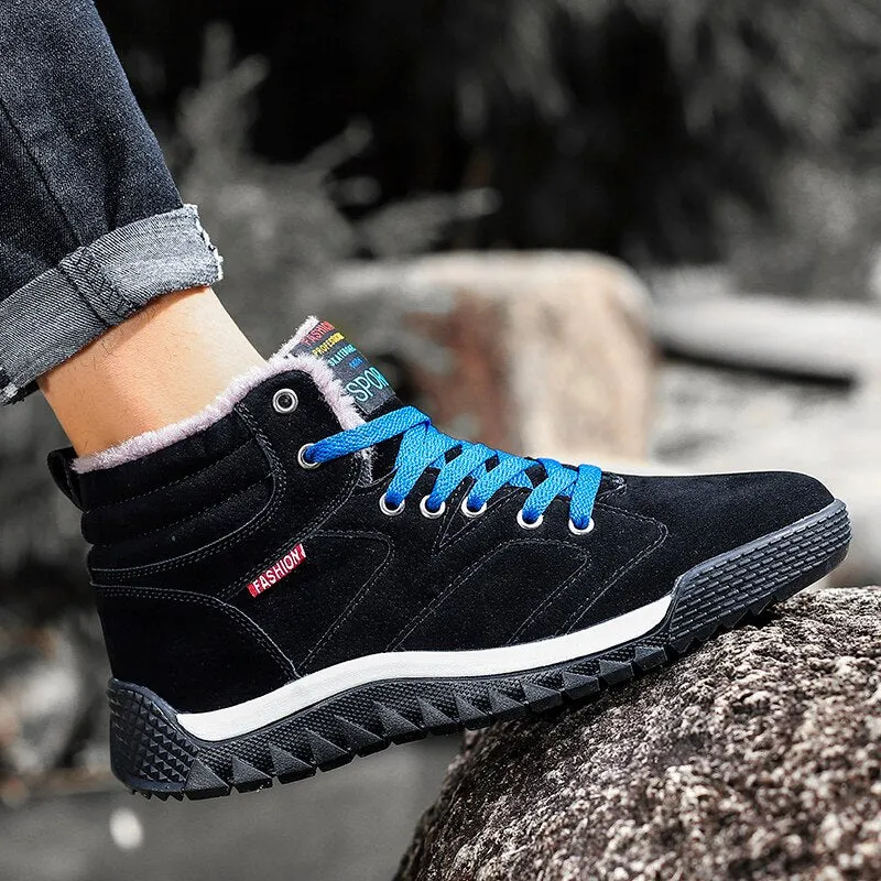 Winter Winter Warm Plush Lace-Up Ankle Boots