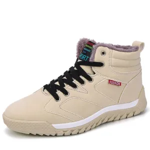 Winter Winter Warm Plush Lace-Up Ankle Boots