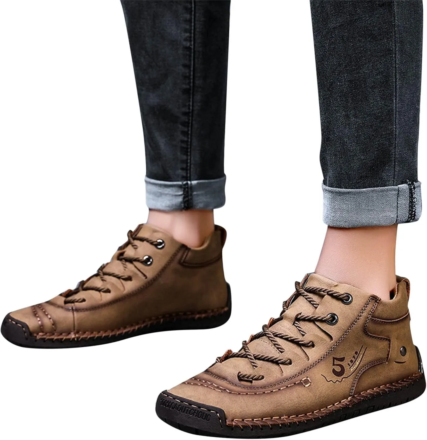 Women's Lace Up Ankle Booties Suede Rubber Sole Running Shoes Low Top Breathable Walking Shoes Lightweight Casual Sneaker