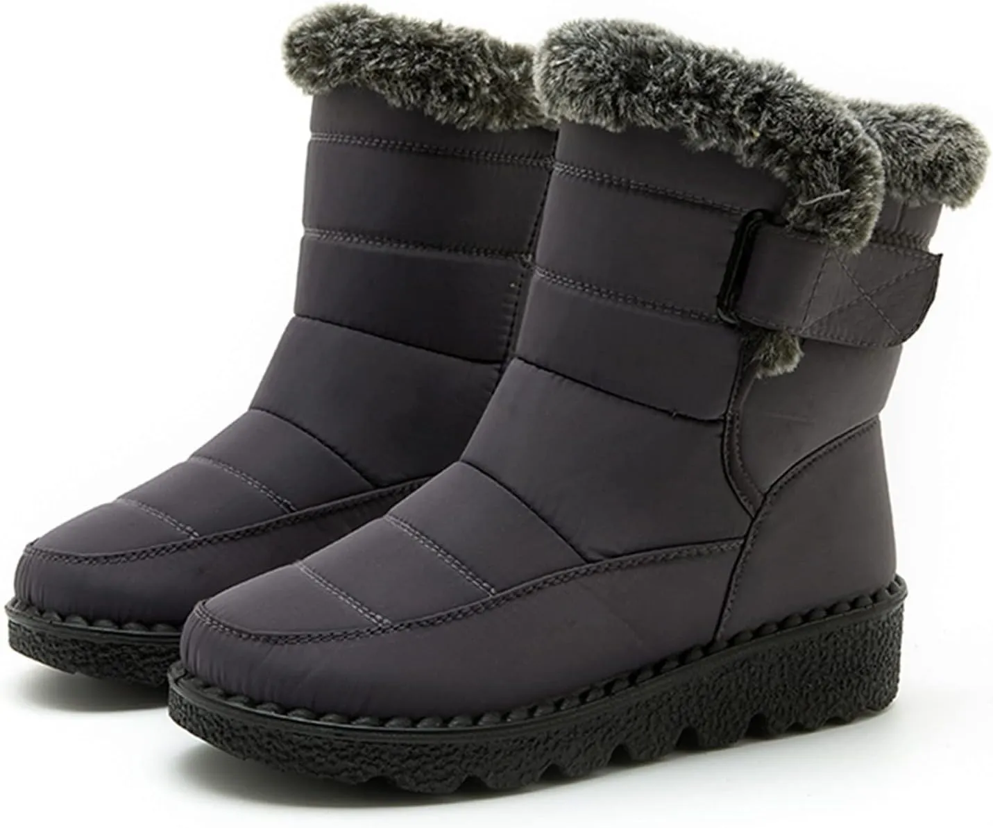 Women's Snow Boots Ankle Snow Boots Size 9 Wide for Women Winter Boots for Women Slip ons Black Leather Winter Boots for Women Womens Tall Winter Boots