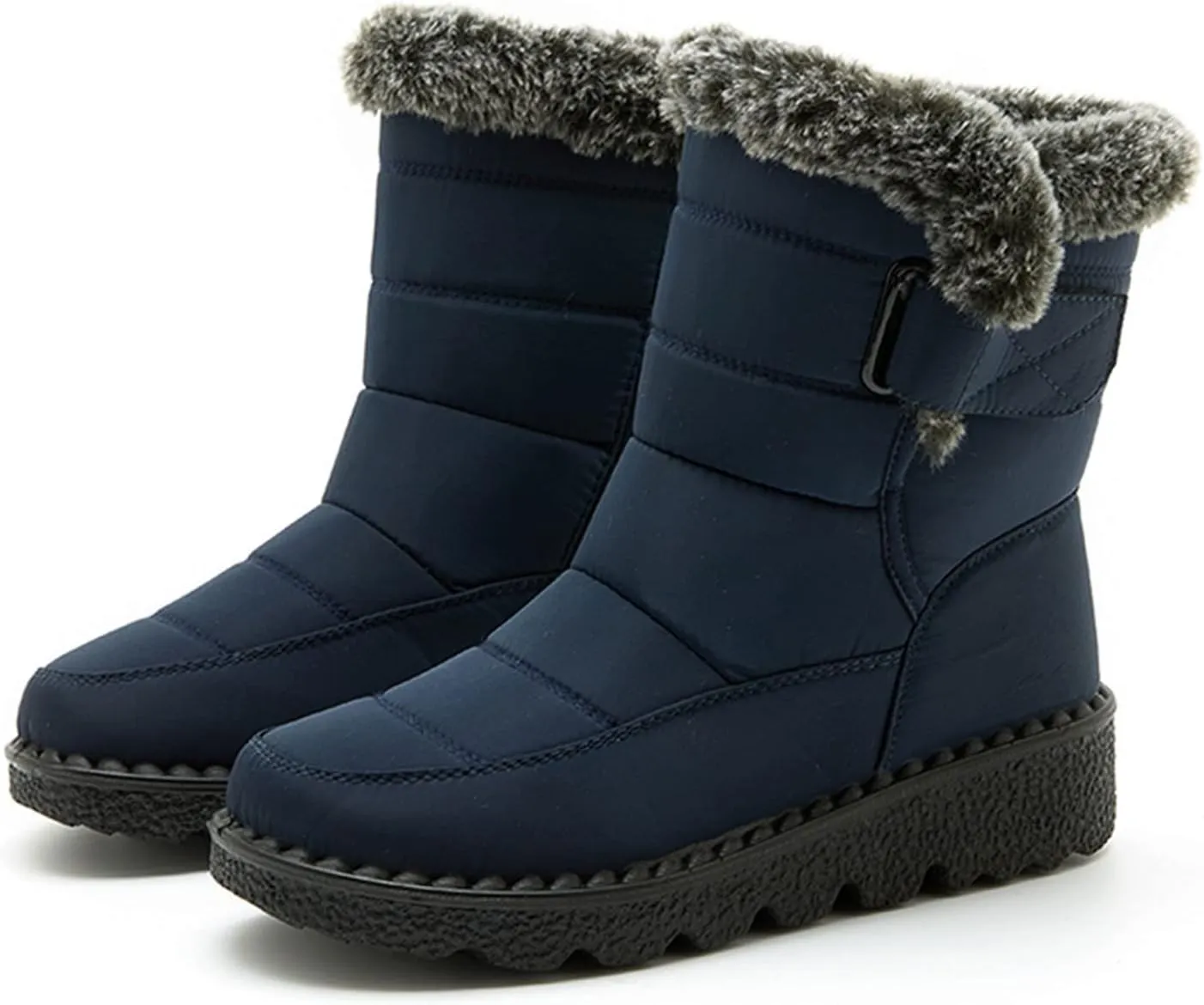Women's Snow Boots Ankle Snow Boots Size 9 Wide for Women Winter Boots for Women Slip ons Black Leather Winter Boots for Women Womens Tall Winter Boots