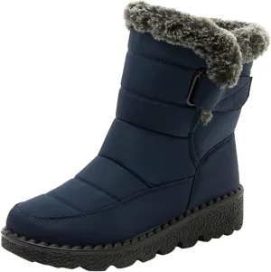 Women's Snow Boots Ankle Snow Boots Size 9 Wide for Women Winter Boots for Women Slip ons Black Leather Winter Boots for Women Womens Tall Winter Boots