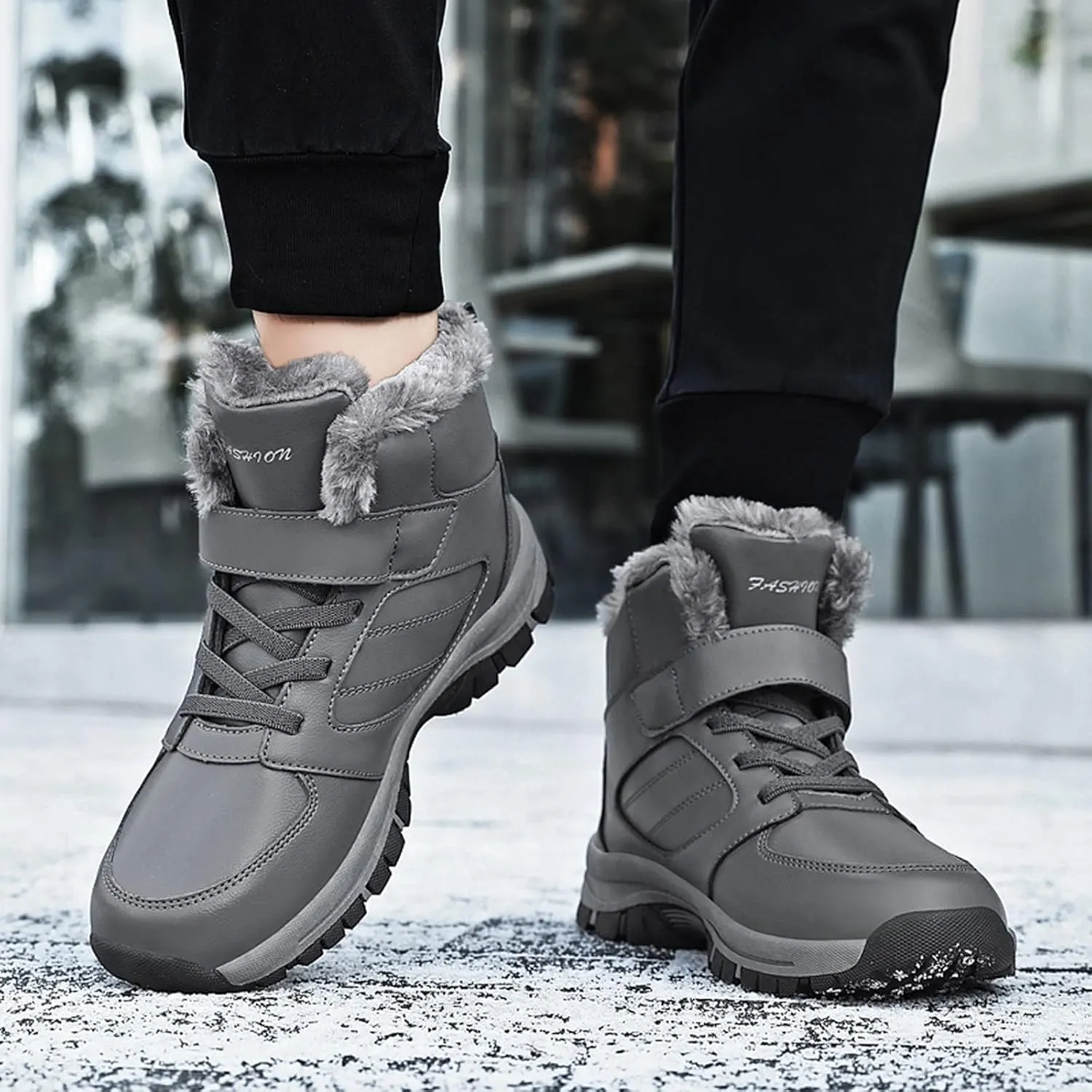 Womens Waterproof Snow Boots Size 8.5 Womens Winter Boots Fur Lined Slip ons Women's Leather Winter Ankle Boots Winter Boots for Women Wide Width Women's Tall Winter Dress Boots