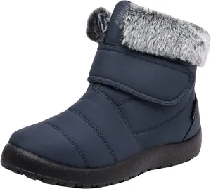 Womens Winter Snow Boots Size 11 Women's Black Waterproof Snow Boots Snow Boots for Women Size 7.5 Fur Boots Heels for Women Winter Botas De Invierno Para Mujer Negras Largas