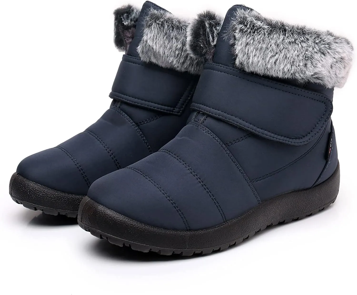 Womens Winter Snow Boots Size 11 Women's Black Waterproof Snow Boots Snow Boots for Women Size 7.5 Fur Boots Heels for Women Winter Botas De Invierno Para Mujer Negras Largas