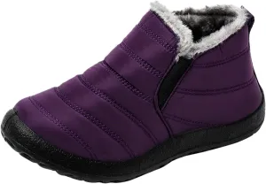 Womens Winter Snow Boots Slip ons Size 12 Wide Snow Boots for Women Womens Winter Boots 8.5 Wide Winter Boots for Women Waterproof Botas De Invierno Impermeables De Mujer