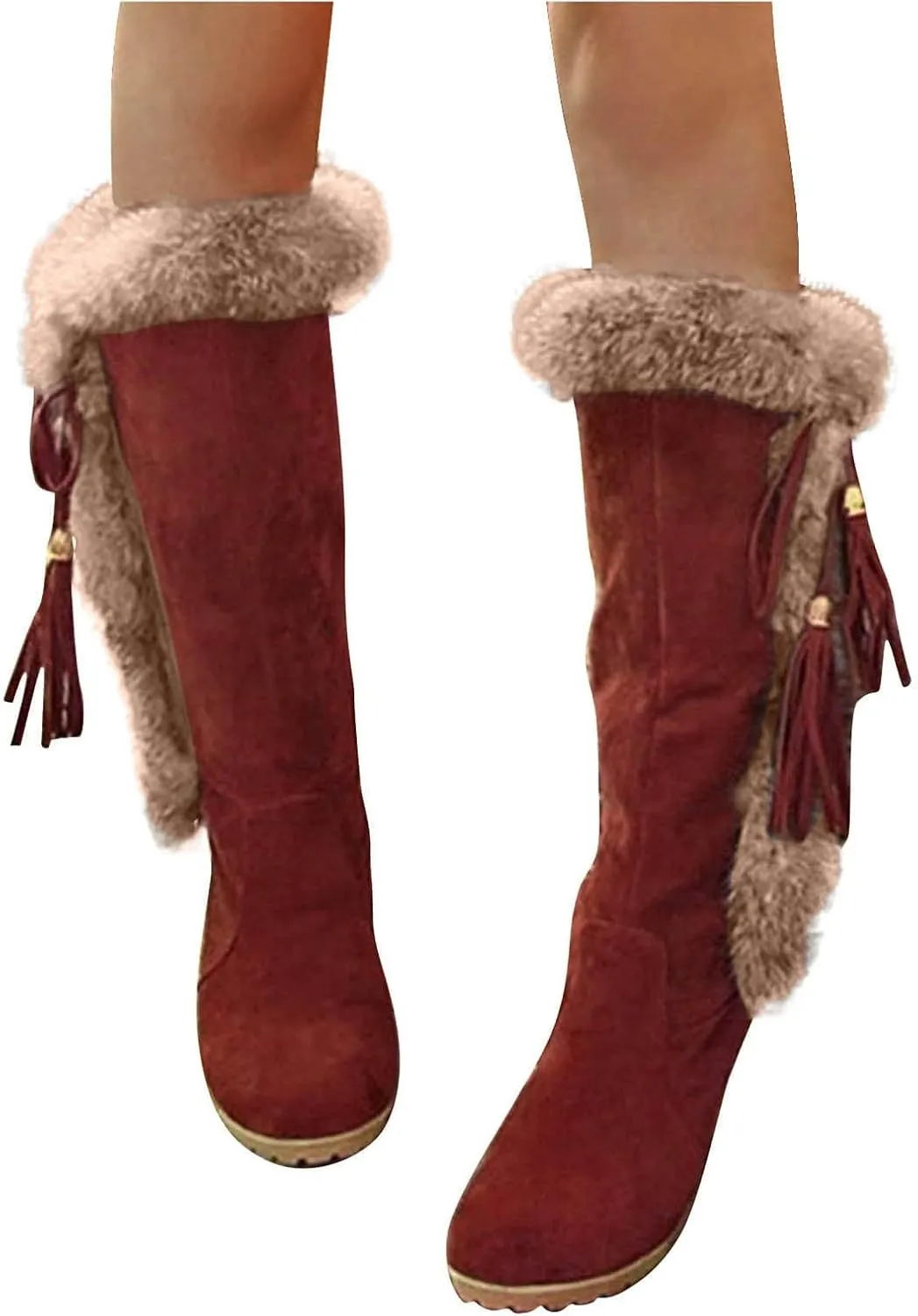 Womens Winter Snow Boots Slip ons Size 12 Wide Snow Boots for Women Womens Winter Boots 8.5 Wide Winter Boots for Women Waterproof Botas De Invierno Impermeables De Mujer