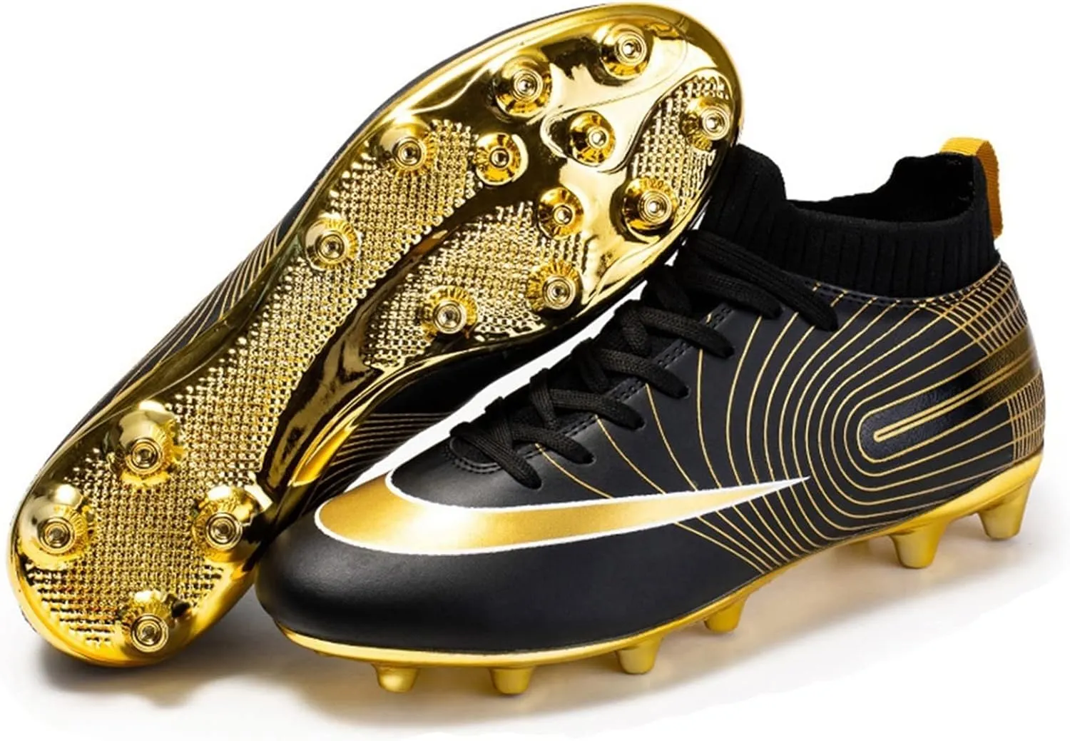 Youth Soccer Cleats,Outdoor Indoor Fg/Ag Football Cleats Men,Comfortable Breathable Turf Kids Soccer Cleats,Lightweight Non-Slip,for Athletics
