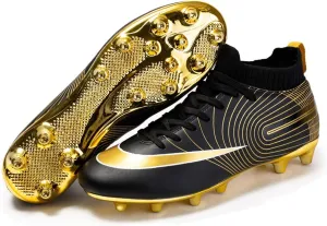 Youth Soccer Cleats,Outdoor Indoor Fg/Ag Football Cleats Men,Comfortable Breathable Turf Kids Soccer Cleats,Lightweight Non-Slip,for Athletics