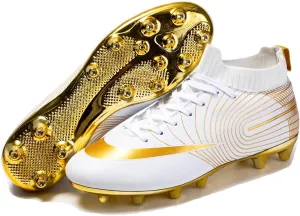 Youth Soccer Cleats,Outdoor Indoor Fg/Ag Football Cleats Men,Comfortable Breathable Turf Kids Soccer Cleats,Lightweight Non-Slip,for Athletics
